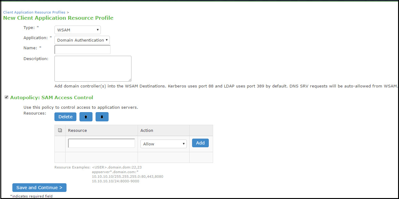Creating PSAM Client Application Resource Profiles