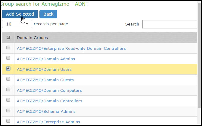 Adding Active Directory Groups