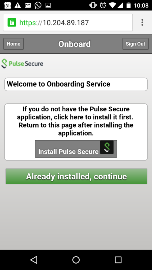 Onboarding Start Page
