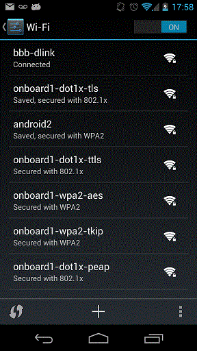 Wi-Fi Connections Page